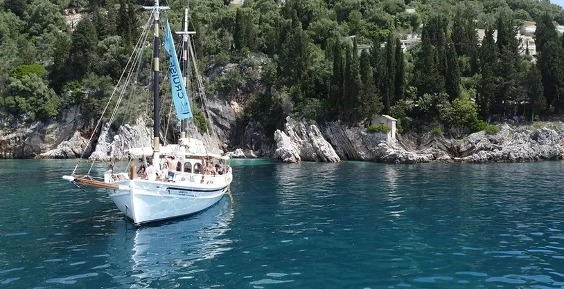 North-east Corfu coastline with hidden bays and seaside villages